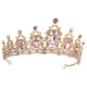 thumbnail image 1 of REGALWOVEN Mujeres Corona de Reina de Cristal Falso Tiaras de Princesa de Diamantes de Imitación Accesorios para el Cabello de Boda Cumpleaños [Coronas, Tono dorado rosa claro], 1 of 7
