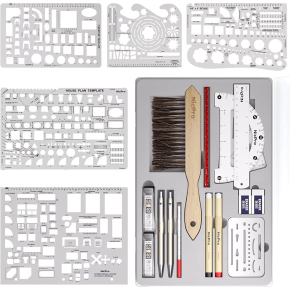 Set de Instrumentos de Dibujo Taaacnico Nicpro 21 Piezas