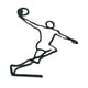 thumbnail image 1 of Elegante Atleta Línea Escultura Alambre Arte Estatuilla Silueta Para Cocina Escritorio Baloncesto, 1 of 5