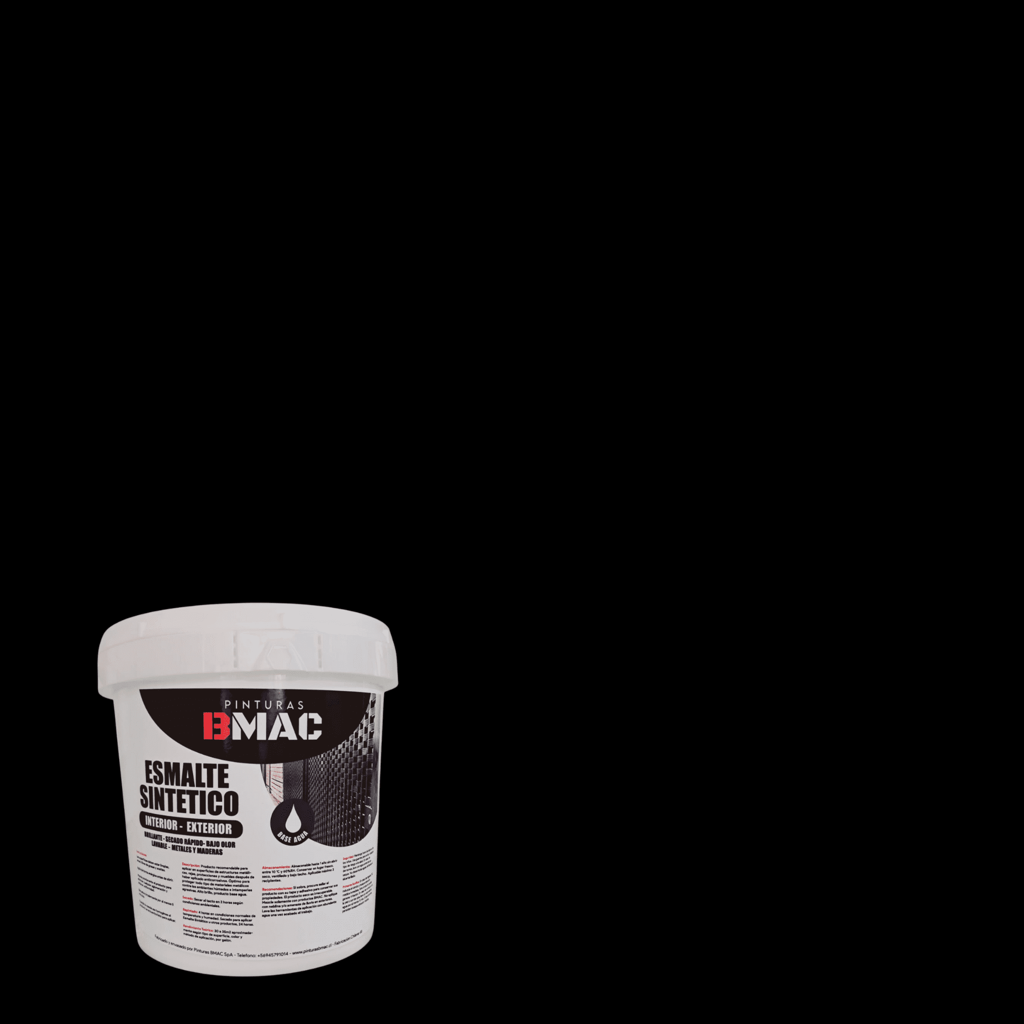 Bmac - Esmalte Sintetico Negro Brillante Galon