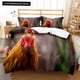 thumbnail image 1 of v1288 Bed Sheets Farm Chicken King Queen Full Duvet Cover Hen Lovely Chick Bedding Set Family Animal Quilt Cover /pcs Polyester Comforter Cover 3-Piece Bedding Set (1 Duvet Cover + 2 Pillow Shams) Bed, 1 of 5