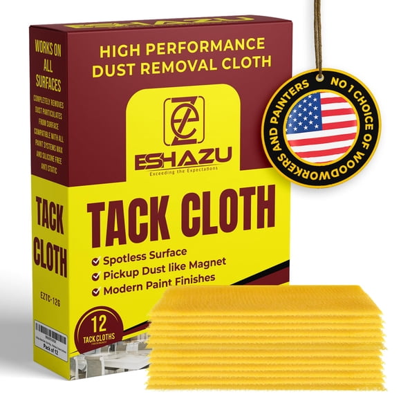 Tack Cloth Eshazu Premium de calidad profesional (paquete de 12)