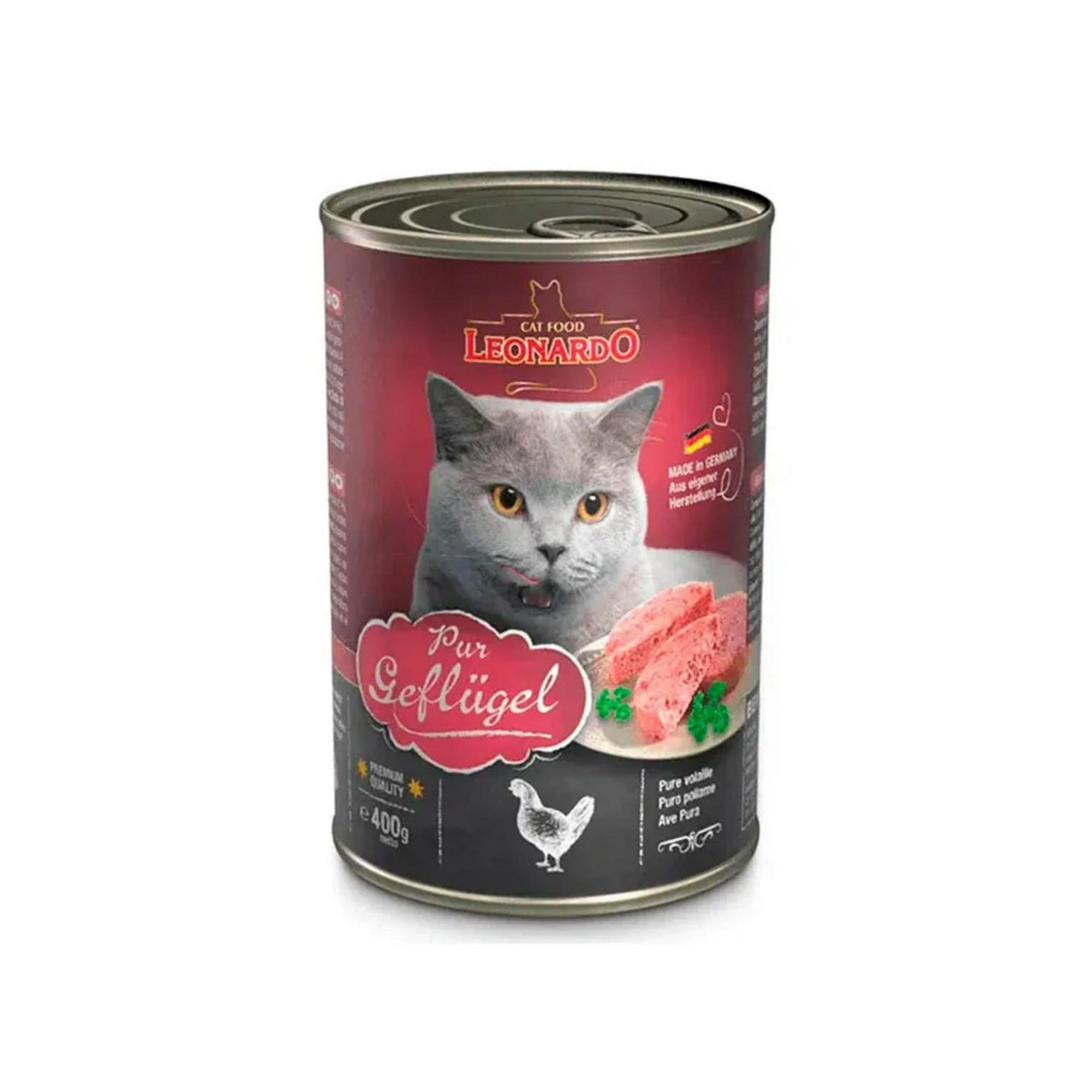 Genérico - Alimento Leonardo Sabor Ave - Lata 400 G Amarillo 756226-1