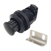 Ioensy - Cerradura De Pestillo Con Botón, Accesorio Sin Llave, Mango De Botón Redondo Multifuncional, Color Negro