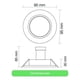 thumbnail image 5 of Lampara Foco Orientable Embutido + Base Y Gu10 3w 9cm Neutra, 5 of 7