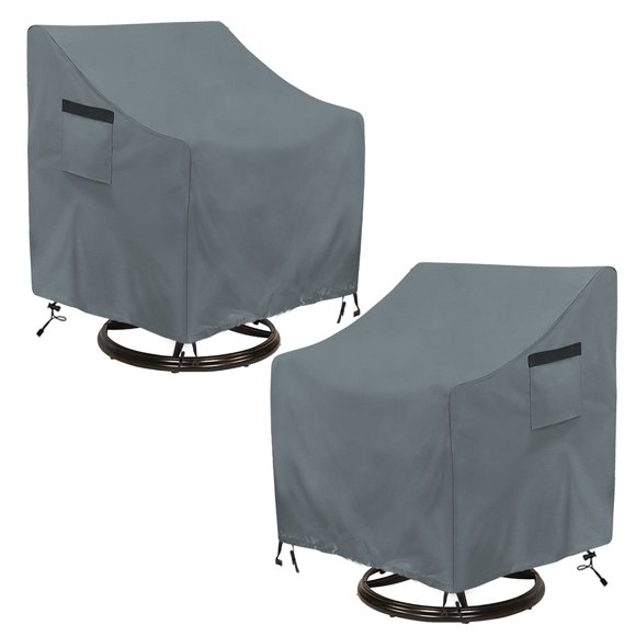 Funda para silla de exterior ANANMEI, paquete de 2 unidades, 30 x 34 x 38,5 pulgadas, gris