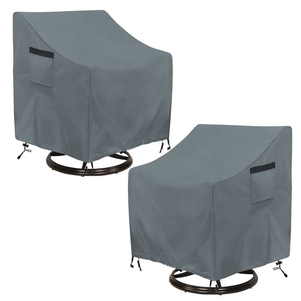 Funda para silla de exterior ANANMEI, paquete de 2 unidades, 30 x 34 x 38,5 pulgadas, gris