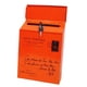 thumbnail image 2 of Creative Iron Mail / Letter / Post / Newspaper Holder Box Orange Red_Peque?as letras, 2 of 5