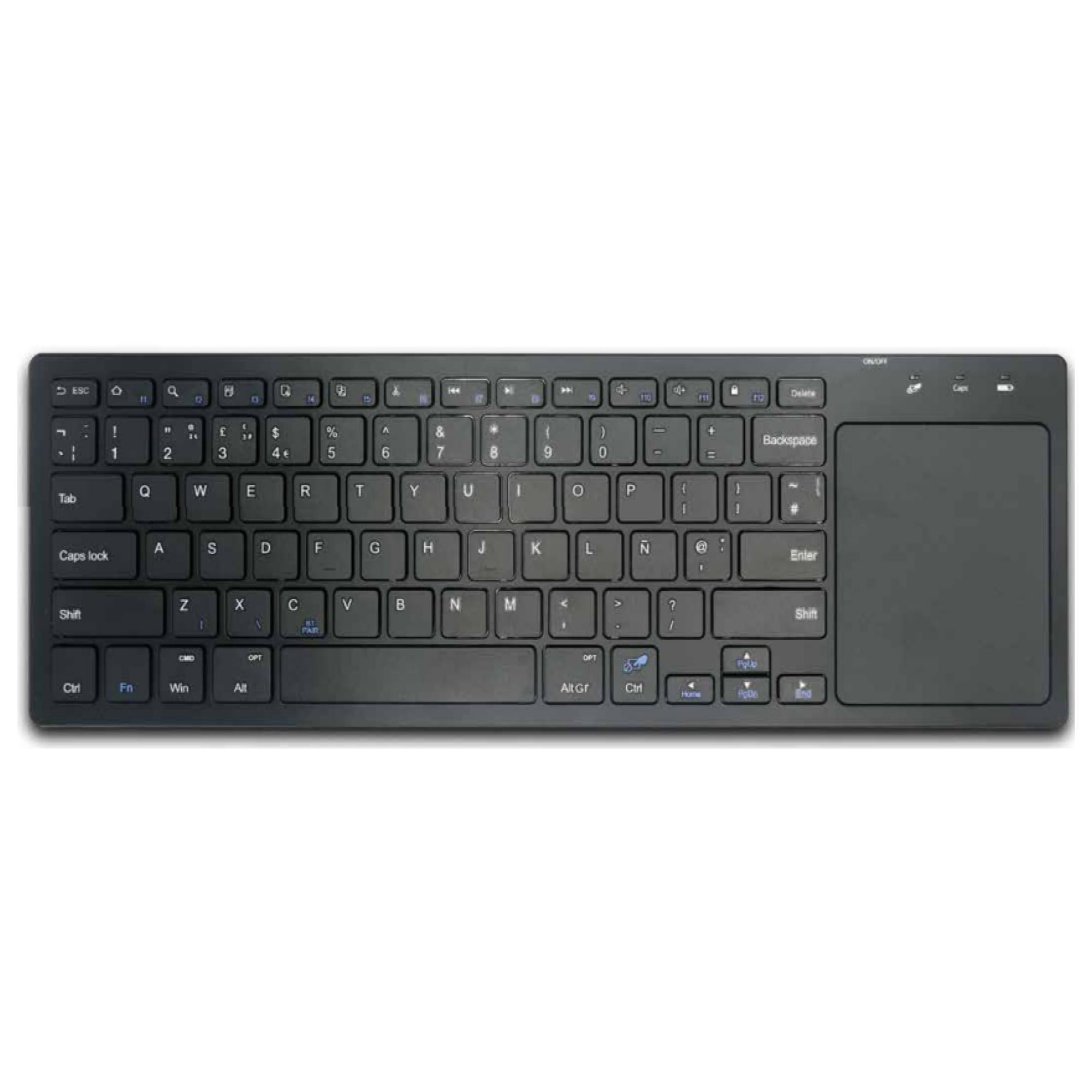 Tecnolab - Teclado Ultra Slim Inalambrico Con Touchpad Negro