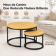 thumbnail image 5 of Mesa De Centro Duo Redonda Madera Brillante Estilo Moderno, 5 of 7