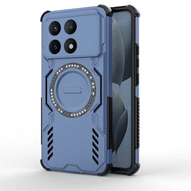 Funda FOXDOCK para Xiaomi Poco X6 Pro , magnética, resistente a golpes, con soporte, unisex, carga inalámbrica