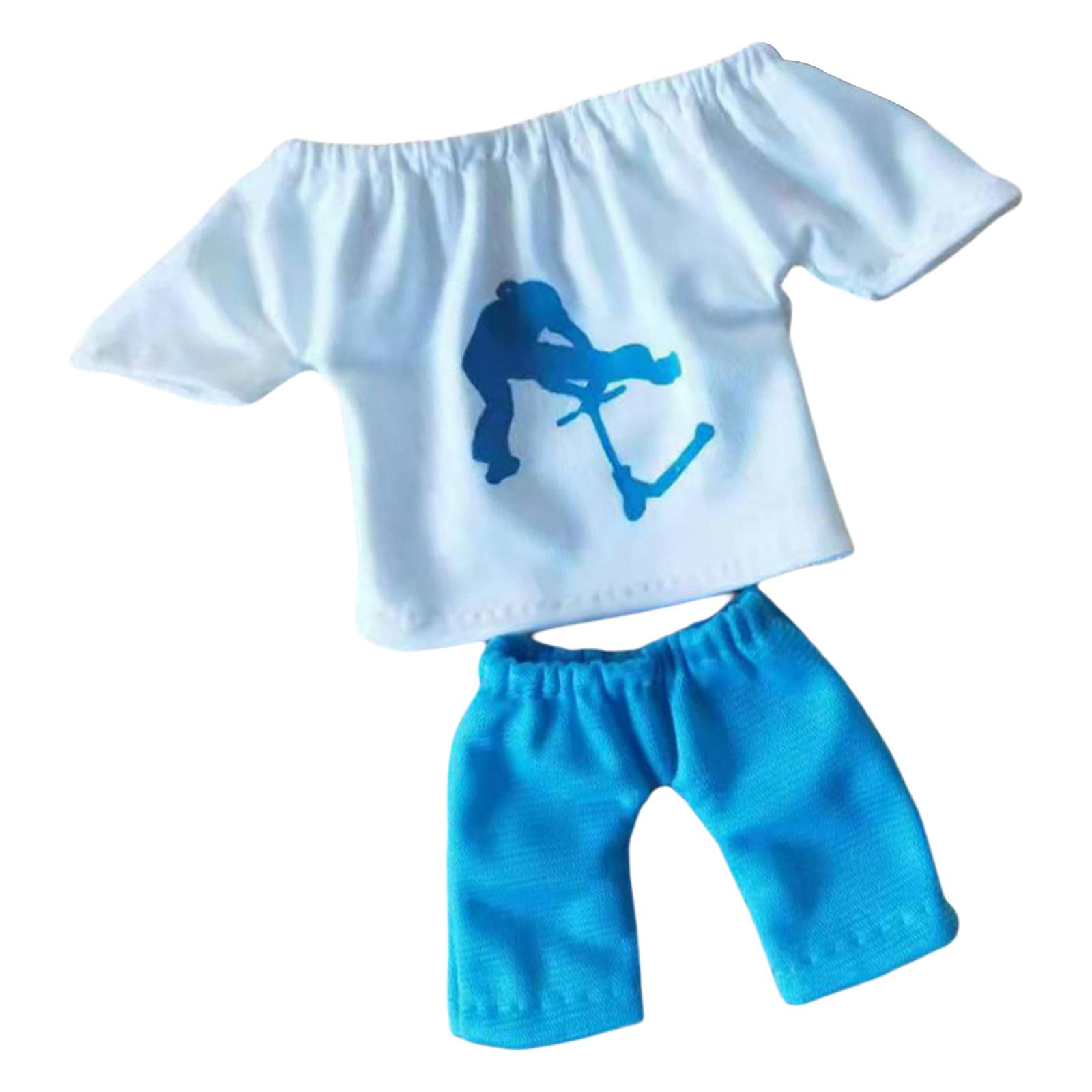 Magideal - Mini Juego De Juguetes Para Dedos, Juguetes Interactivos, Pantalones Y Tops Para Dedos, Ropa Para La Yema Del Dedo, Disfraz, Recuerdos De Fiesta, Rega , Azul