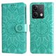 thumbnail image 1 of Funda tipo cartera FOXDOCK para Xiaomi Redmi Note 13 5G , diseño girasol en relieve, cuero PU, cierre magnético, soporte y tarjetero, 1 of 5