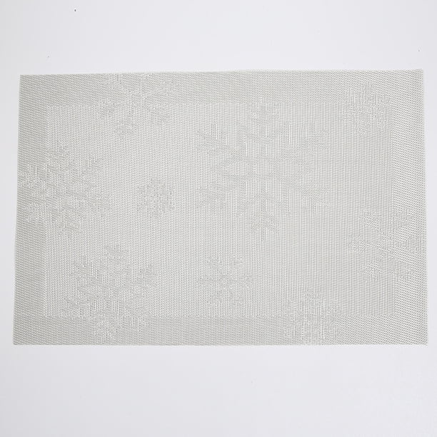 XmhyTop Juego de 6 Manteletes Individuales para Mesa, Hechos de PVC Resistente, Antideslizantes y Termorresistentes, Ideal para Hogares, Restaurantes y Cocinas, Estilo M, 45*30cm, Gris