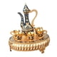 thumbnail image 3 of Juego De Té Juego De Servicio De Té De Lujo De 6 Tazas Para Mesa De Comedor Decoración Navideña Azul Y Dorado, 3 of 5