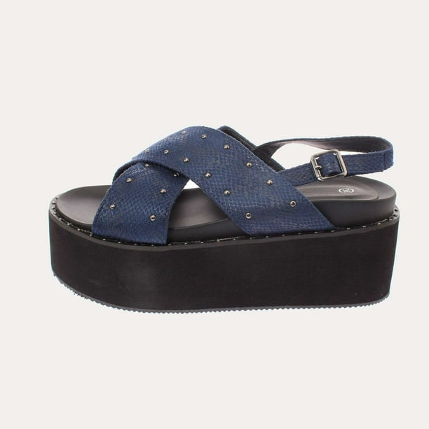 Sandalia Azul petroleo Vía Franca