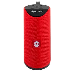 Monster - Parlante Inalambrico Bluetooth Tws Aux Micro Sd Rojo