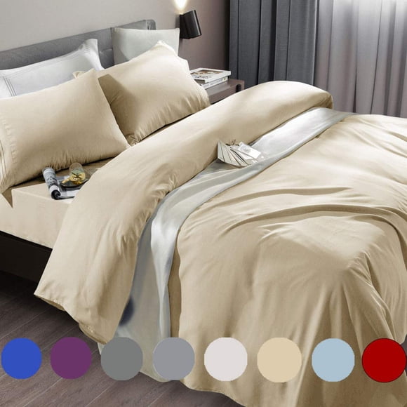 Juego de sábanas SONORO KATE de microfibra supersuave King Beige