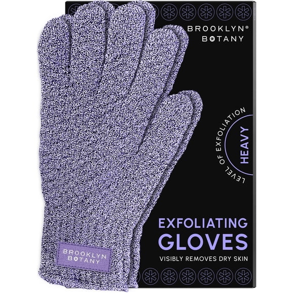 Guantes exfoliantes Brooklyn Botany para baño – 1 par