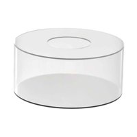 Magideal - Acrílico Soporte Para Pastel Expositor Transparente Rellenable Exhibidor Redondo Para Postres Diseño Apilable Reutilizable Fácil De Limpiar Adecuado P 20 Cm X 10 Cm