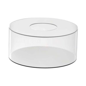 Magideal - Acrílico Soporte Para Pastel Expositor Transparente Rellenable Exhibidor Redondo Para Postres Diseño Apilable Reutilizable Fácil De Limpiar Adecuado P 20 Cm X 10 Cm