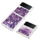 thumbnail image 3 of Funda Para Sansung Galaxy Z Flip 4 Con Brillo Líquido, Protección Completa Y Soporte De Anillo Giratorio, 3 of 4