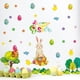 thumbnail image 2 of Pegatina de conejito de Pascua para ventana | Lindos huevos de Pascua con flores de primavera, pegatinas decorativas para ventana, pegatinas de conejo de primavera para pared, puerta y ventana, 2 of 7