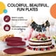 thumbnail image 5 of Set de 100 platos de papel desechables, exquisitos, color burdeos, 5 of 6