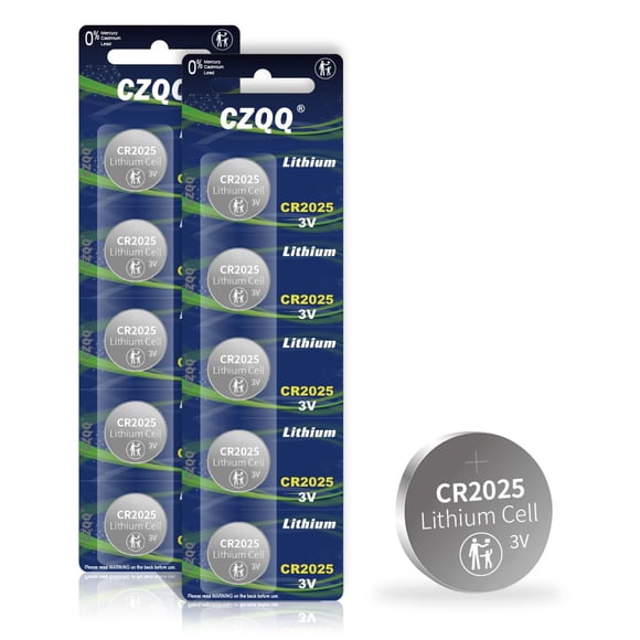 Batería CZQQ CR2025 de Litio 3V 10 unidades