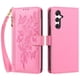 thumbnail image 2 of Funda Billetera Floral en Relieve samsung galaxy A14 4G con Tarjetero y Cremallera Rosa, 2 of 6