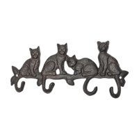 Bothyi - Llavero De Hierro Fundido Con 4 Ganchos, Decoración Con Forma De Animal Para Colgar Sombreros Y Toallas.