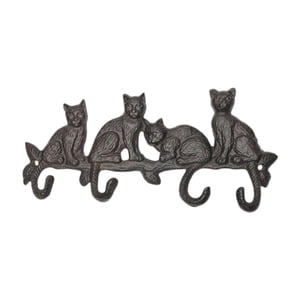 Bothyi - Llavero De Hierro Fundido Con 4 Ganchos, Decoración Con Forma De Animal Para Colgar Sombreros Y Toallas.