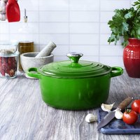 Briva - Cacerola Hierro Redonda Verde 31.5*25*12 Cm