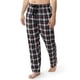 thumbnail image 2 of Pantalón de pijama Fruit of the Loom de franela tejida con hilo para hombre, negro, 2 of 3