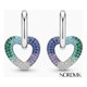 thumbnail image 5 of Aros Argollas Plata 925 Corazón Pavé Rainbow Nordvik Plateado, 5 of 6