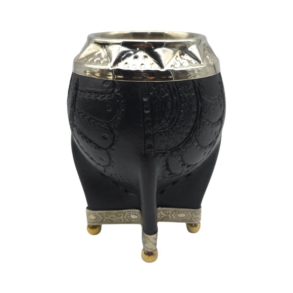 Mate Torpedo Negro de Calabaza con Virola Cincelada negro Icono