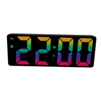 Magideal - Reloj Despertador Digital Colorido, Gran Número Con Atenuador De Repetición, Calendario De Enchufe Operado Por Batería Para Oficina, Mesa De Hogar Par Estilo A