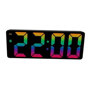 Magideal - Reloj Despertador Digital Colorido, Gran Número Con Atenuador De Repetición, Calendario De Enchufe Operado Por Batería Para Oficina, Mesa De Hogar Par Estilo A