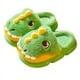 thumbnail image 1 of Pantuflas Niños De Felpa, Diseño Dinosaurio, Anime, Kawaii Color Verde Talla 30-31, 1 of 2