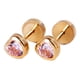 thumbnail image 5 of Aros Abridores Corazón 6mm Oro 18k Tope A Presión Niñas Jovenes, 5 of 7