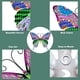 thumbnail image 3 of Valla de mariposas de metal para decoración de jardín, gran escultura de mariposa para terraza al aire libre, patio trasero, balcón, color rojo, 3 of 5