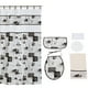 thumbnail image 1 of Cortina y Set de baño 7 piezas 180 x 180 cms diario crudo, 1 of 4