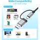 thumbnail image 2 of Hub USB tipo C y A Vakrny 8 en 1 4 USB lector SD/TF audio, 2 of 3