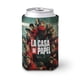 thumbnail image 1 of La Casa de Papel Funda enfriadora de latas, aislante de bebidas para mantener frías o calientes, funda térmica plegable para latas, portabebidas reutilizable, 1 of 6