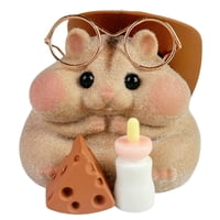 Genérico - Juguete De Hámster Squishy Hecho A Mano Con Silicona Realista Taba, Café