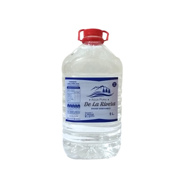 Bidón Desechable De Agua Pura De La Rivera 5l