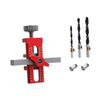 Ioensy - Herramienta De Posicionamiento Para La Instalación De Puertas De Gabinetes Para Construcción, Mejoras Del Hogar, Color Rojo