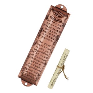 Ioensy - Puerta Mezuzah Caso Decoración Aleación Mezuzah Ornamento Mezuzah Placa Para La Pared De La Casa C