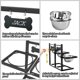 thumbnail image 5 of Shainfun Tazones Elevados para Perros Medianos y Grandes con Alfombra, 6 Niveles de Altura Ajustables, Tres Tazones Grandes de Acero Inoxidable de 58 oz, 5 of 7