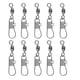 thumbnail image 4 of 10pcs giratorio de barril rodante de pesca con conector giratorio a presión con enclavamiento 3 #, 4 of 5